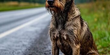 Мужики были потрясены, узнав, почему истощённая собака две недели не покидала дорогу.