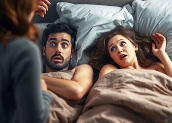 Вернувшись домой, она вошла в спальню и увидела: его ноги и чьи-то женские торчали из-под одеяла. Резким движением сдёрнула с них одеяло