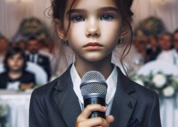 На свадьбе матери девочка взяла микрофон, чтобы поздравить ее и включила видео