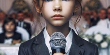 На свадьбе матери девочка взяла микрофон, чтобы поздравить ее и включила видео