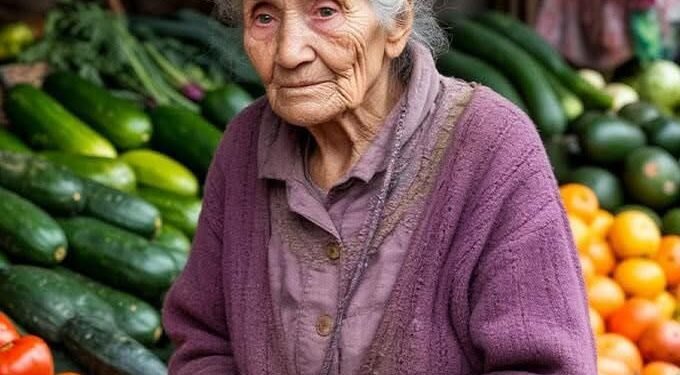 — Внучок, я не покупаю ничего, внучок. Просто глаз радую. Пенсия маленькая, а мне приятно здесь быть, — произнесла старушка на рынке.