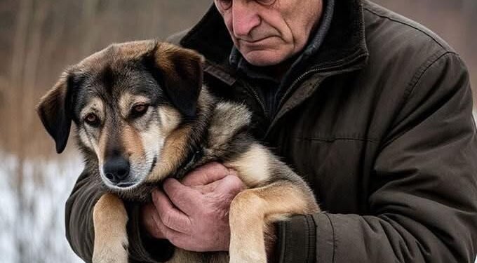 Старик не мог сдержать слёз — он привёл верного пса на усыпление, потому что не имел денег на его спасение.