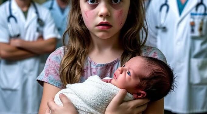 10-летняя девочка вбежала в больницу с новорождённым на руках и произнесла три фразы, потрясшие присутствующих до глубины души!