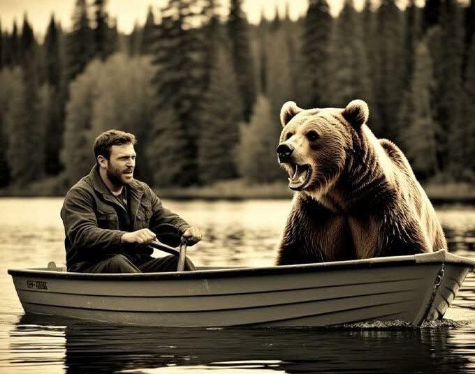 Медведица громко ревела, метала́сь из стороны в сторону и жалобно просила помощи для своего детёныша